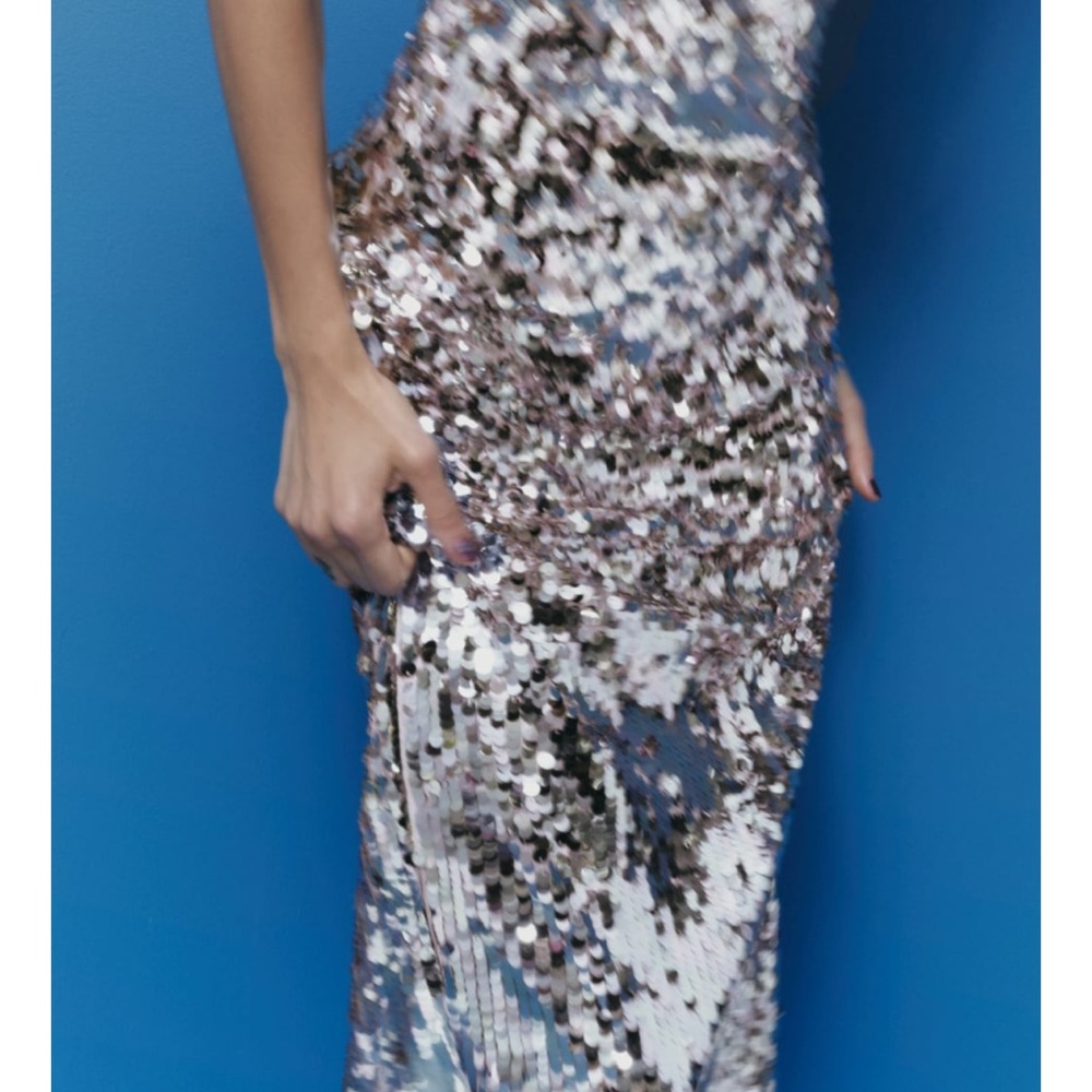 ZARA STRAPPY SEQUIN DRESS - Picture 15 of 16